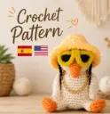 Patrón Pingüino Pepillo (Colgante para coche)